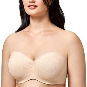 Aisilin Strapless Convertible‎ Bra 36C Rose White